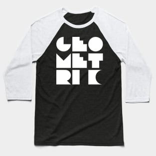 geometric design typography Baseball T-Shirt